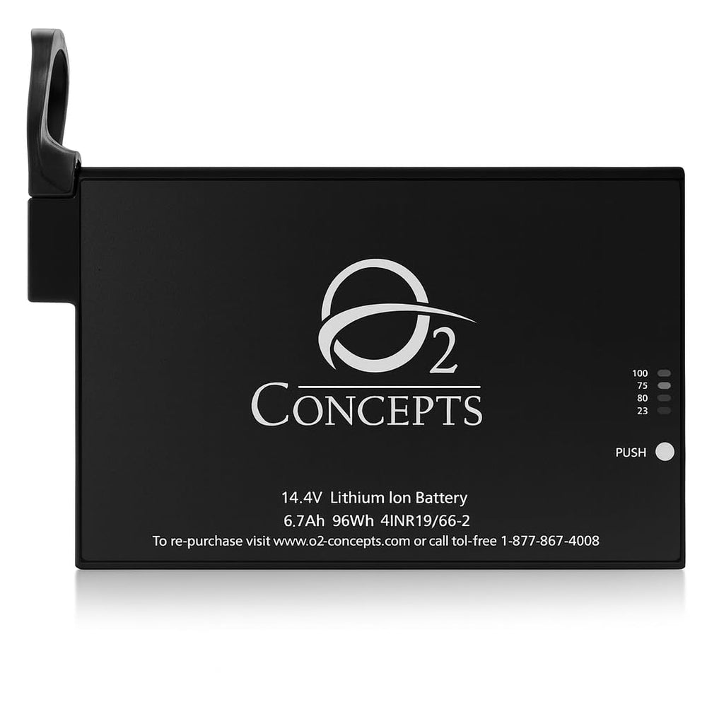 Oxlife Independence Battery in use provides extended portable power for an oxygen concentrator.