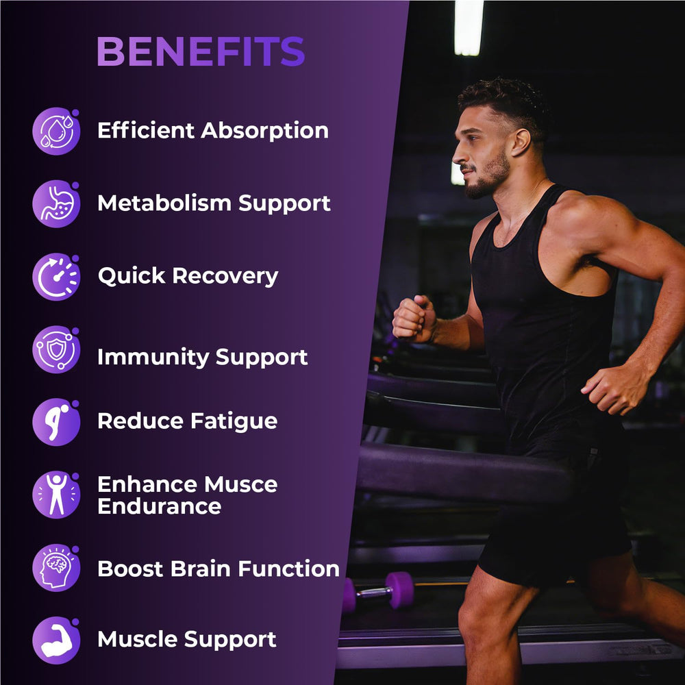 OxyEnergy BCAA packaging and label showcasing quality standards