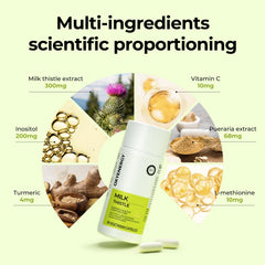 OxyEnergy milk thistle extract label emphasizing purity and plant-based power for daily wellness.