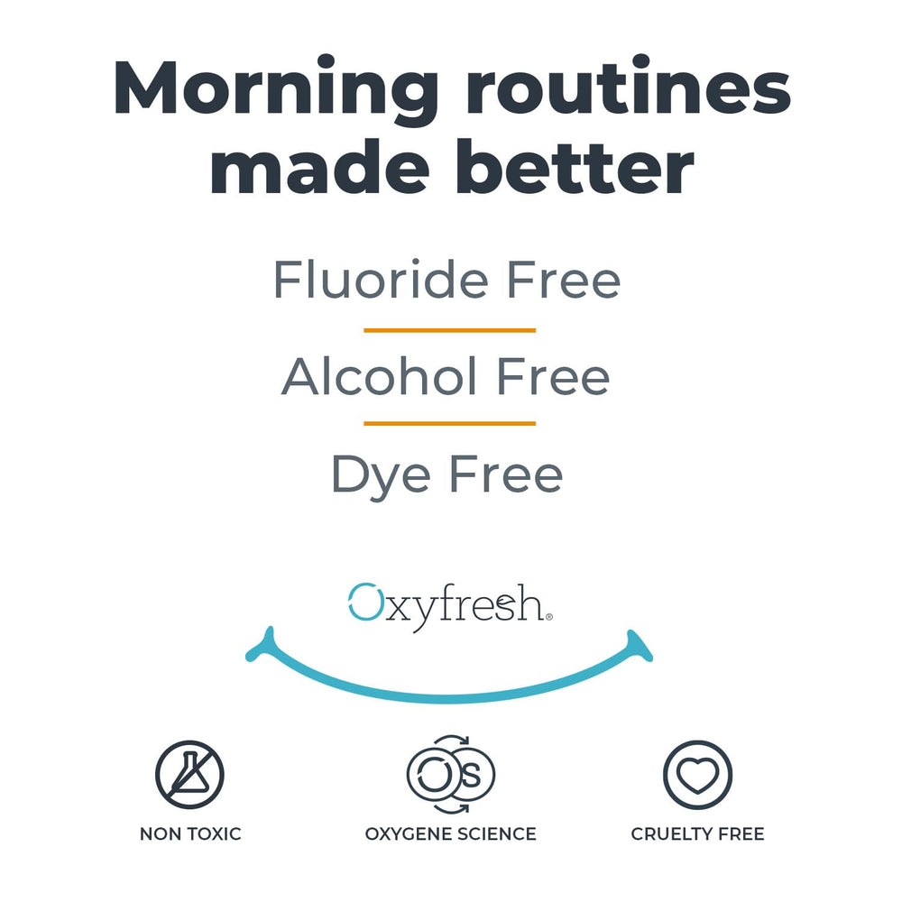 Oxyfresh Pro Formula Fresh Mint Mouthwash made in USA badge.