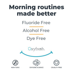 Oxyfresh Pro Formula Fresh Mint Mouthwash made in USA badge.