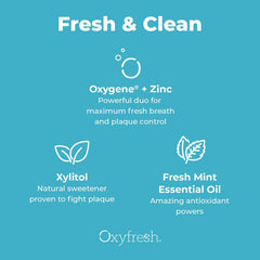 Oxyfresh Pro Formula Fresh Mint in a tidy cabinet setup supports daily oral care.