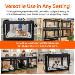 Oxygen cage pets for dogs and cats enables at-home therapy sessions