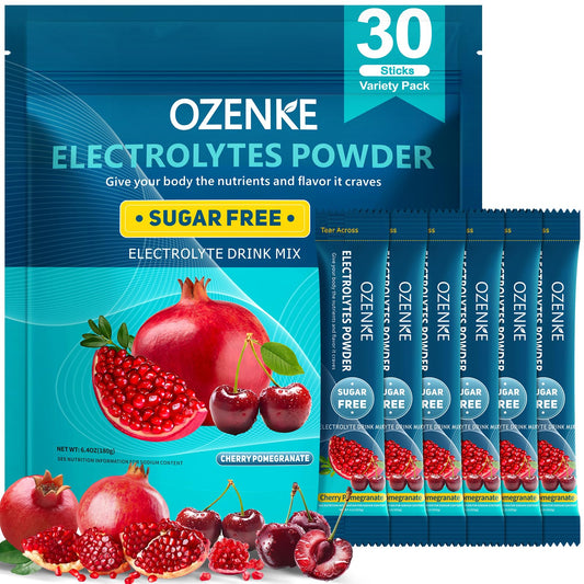 OZENKE electrolytes packets 30 sticks closeup for fast hydration and flavor