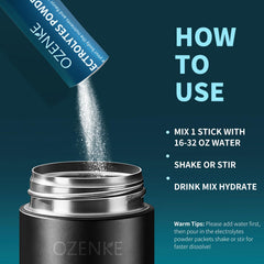 OZENKE travel-friendly packaging helps hydration on trips.