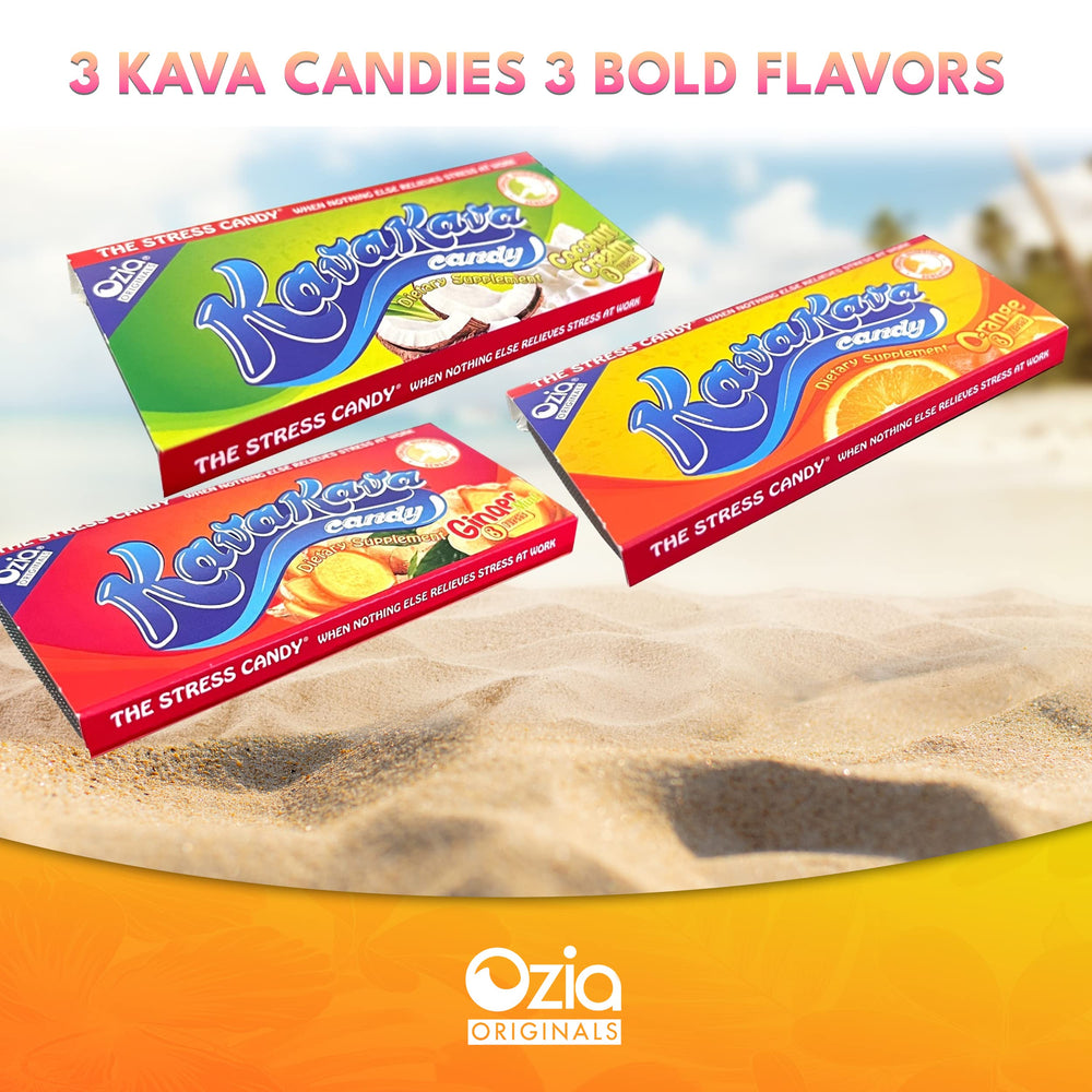 Ozia Originals Kava Candy mood-boost bite helps stay centered in meetings.