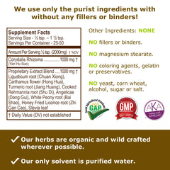 Pacific Herbs Corydalis purity testing with a lot number ensures traceability