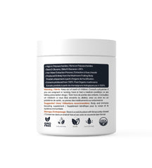 Organic certification seal on Pacific Rim Mushrooms Turkey Tail packaging.
