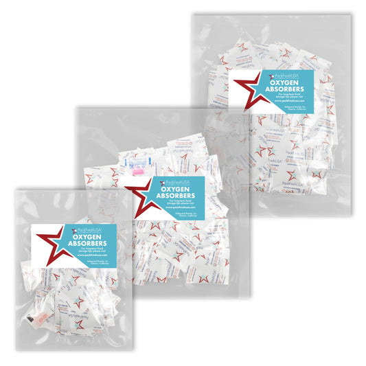 PackFreshUSA 50cc oxygen absorber pack for longer shelf life in jars and bags