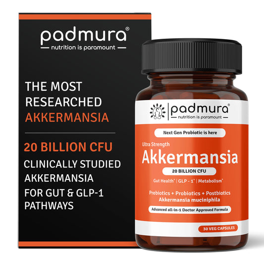 PADMURA Akkermansia Muciniphila bottle for daily gut support and convenient routine.