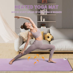 PAIDU heating mat laid out for yoga and workouts