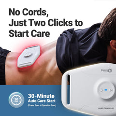 PainQ gentle low-level light delivers soft warmth during sessions.