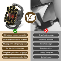 PakaLife ergonomic black massage gun designed for comfortable extended use