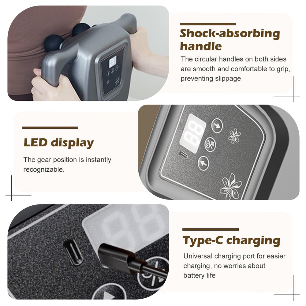 PakaLife white ergonomic massage gun shown for stylish home use