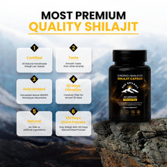 PakShilajit packaging label demonstrates organic quality and gold-grade status