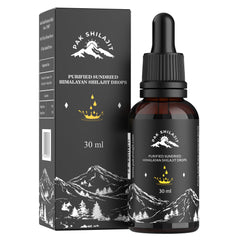 PakShilajit sun dried shilajit drops bottle close-up highlighting premium mineral blend