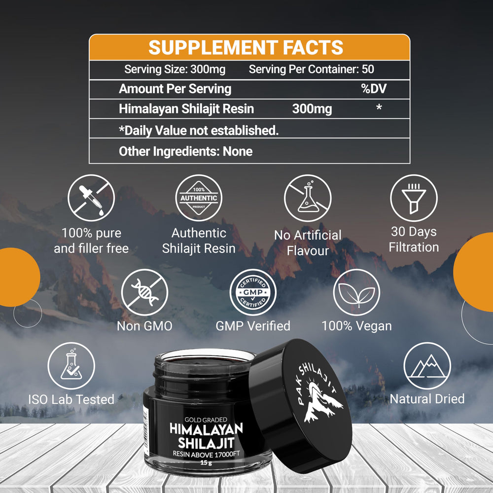 PakShilajit wild-crafted resin, no artificial chemicals included