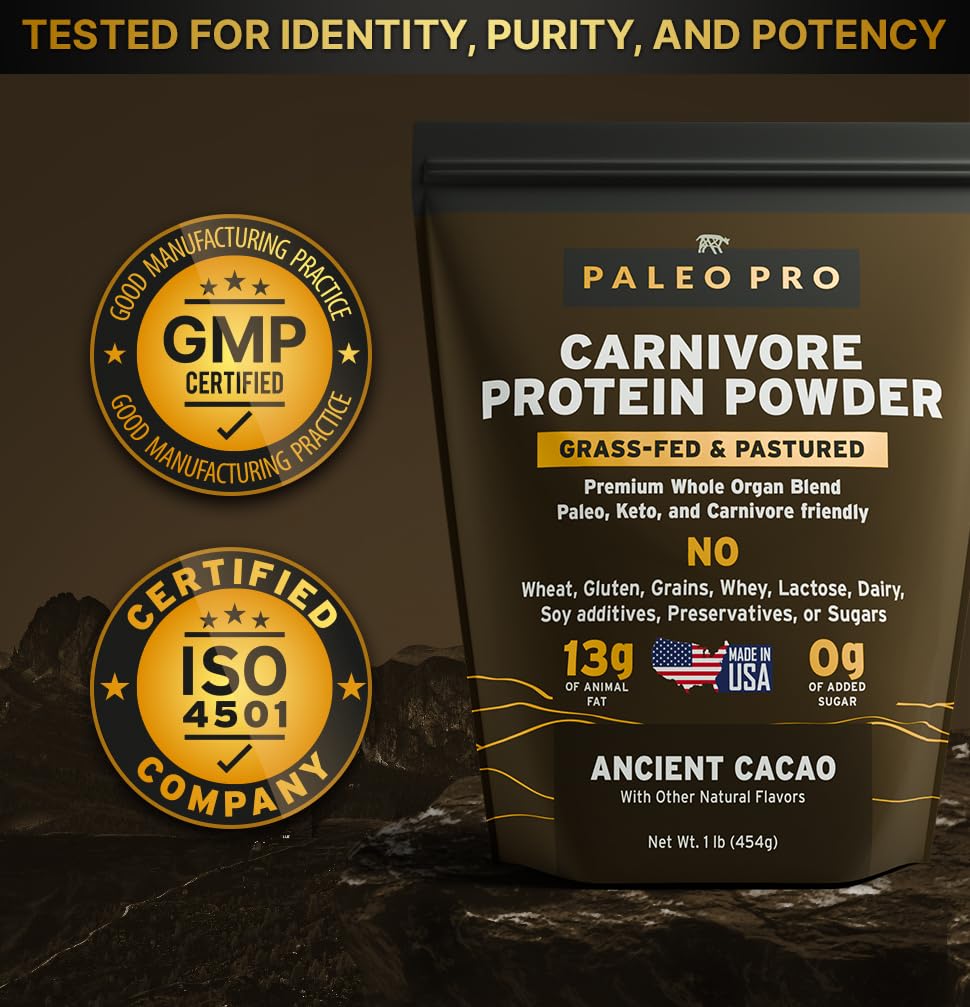 Paleo Pro Carnivore Complete bottle back, nutrition details for on-the-go lifestyles