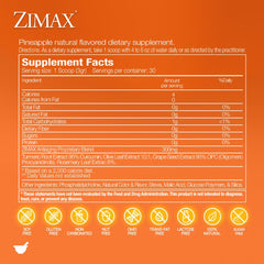 Paleolf ZIMAX canister close-up highlights ORAC value and premium packaging.