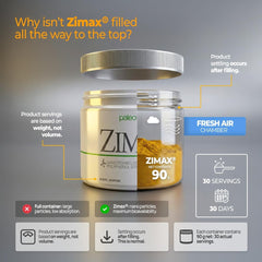 Paleolf ZIMAX curcumin powder with scoop ready for quick, easy mixing.