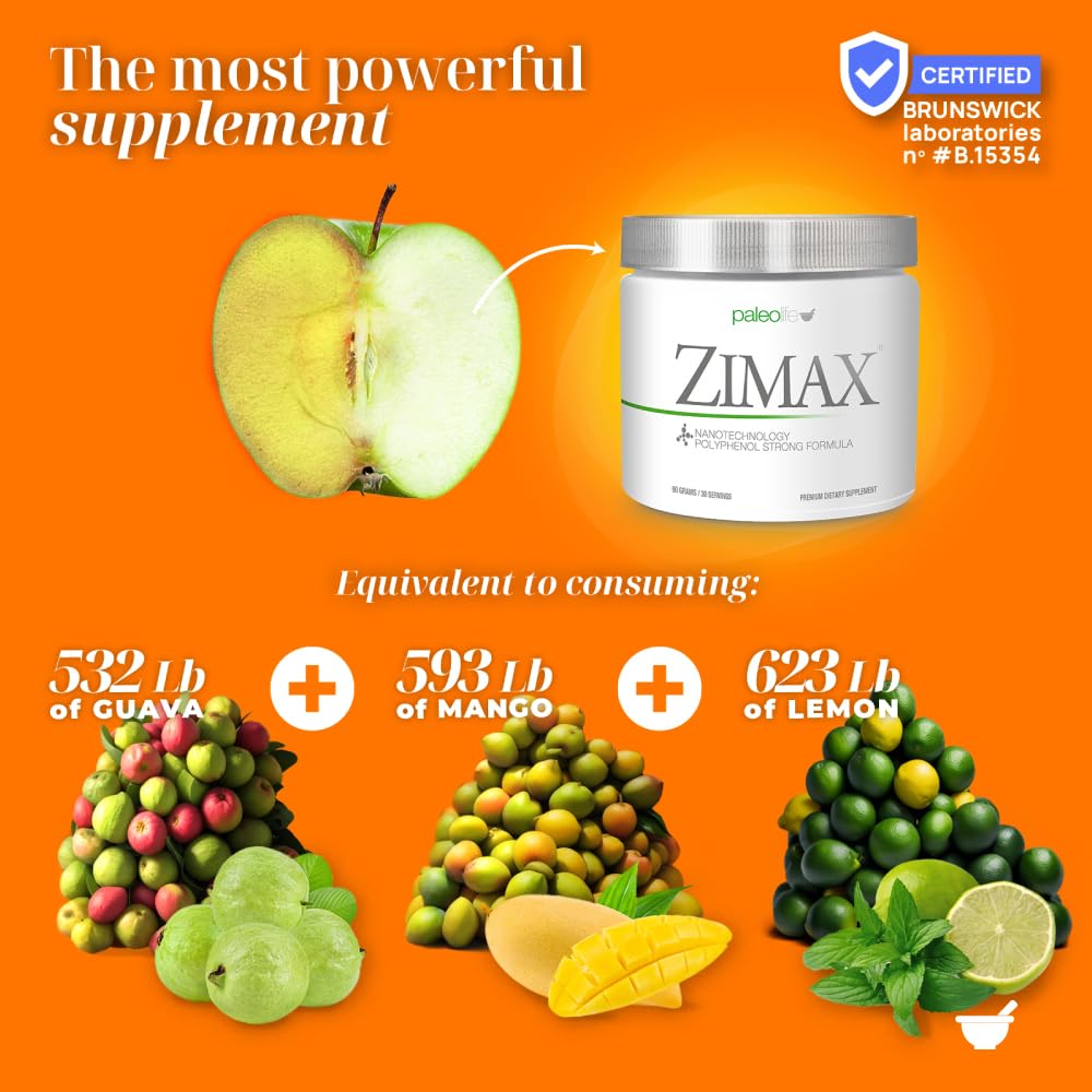 Paleolf ZIMAX olive leaf extract close-up emphasizes a natural wellness option.