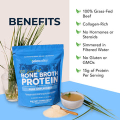 Paleovalley Bone Broth Powder in a smoothie shows versatile, mild flavor for recipes