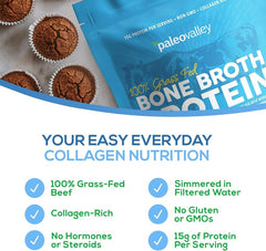 Paleovalley mixing bone broth powder in water for easy use