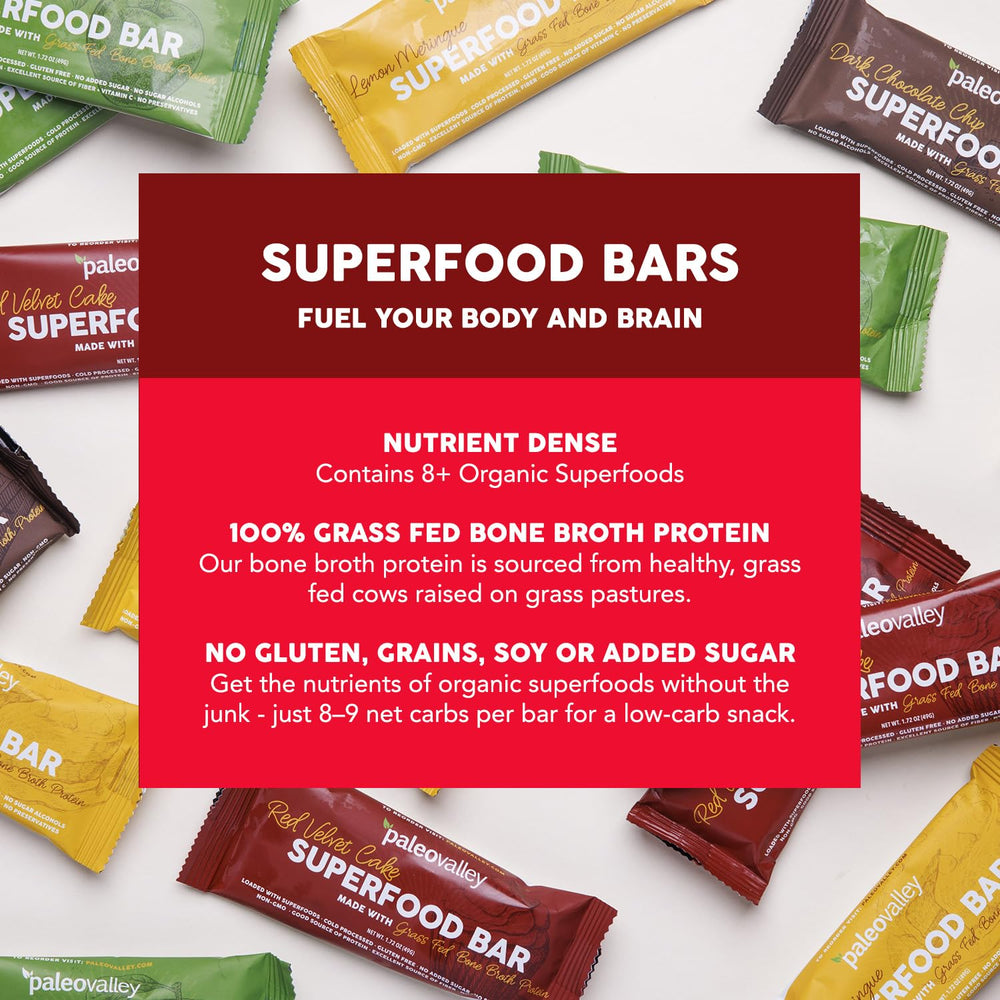 Paleovalley Red Velvet store display, gluten-free and paleo snack option.