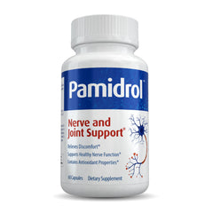 Pamidrol bottle with label clearly visible, ideal for daily nerve and joint support