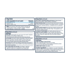 Pamprin caplets closeup showing active ingredients for relief.