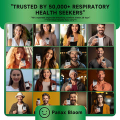 Panax Bloom Daily Breathing label highlights clear directions for safe dosing.