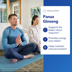 Panax Ginseng capsules closeup emphasizing convenient daily endurance support