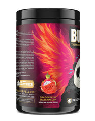 Panda BURN MAX ingredient label highlighting caffeine and focus benefits.