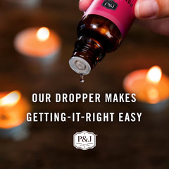 P&J Trading oils with euro dropper caps enable easy dispensing