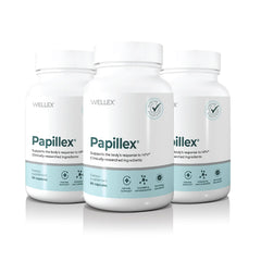 Papillex bottle cap close-up showing secure packaging for easy dosing.