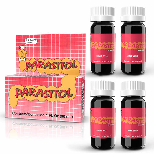 Parasitol bottle pour shows easy dosing for families