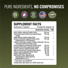 Parastrin packaging with capsules highlights purity and GMP-grade manufacturing.