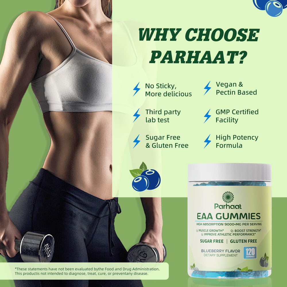 Parhaat EAA Gummies gluten free and dairy free formulation