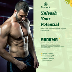 Parhaat EAA Gummies packaging shot highlights non-GMO and gluten-free benefits.