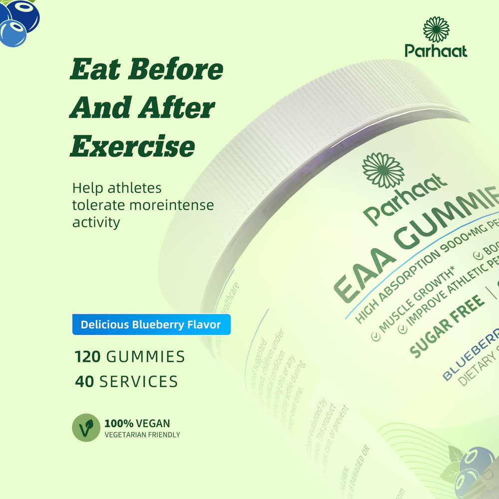 Parhaat EAA Gummies vegetarian friendly formula for plant-based diets