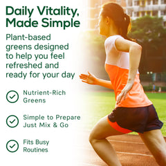 Parker Naturals Boost UltraGreens ingredients-closeup reveals spirulina and grasses in vibrant detail