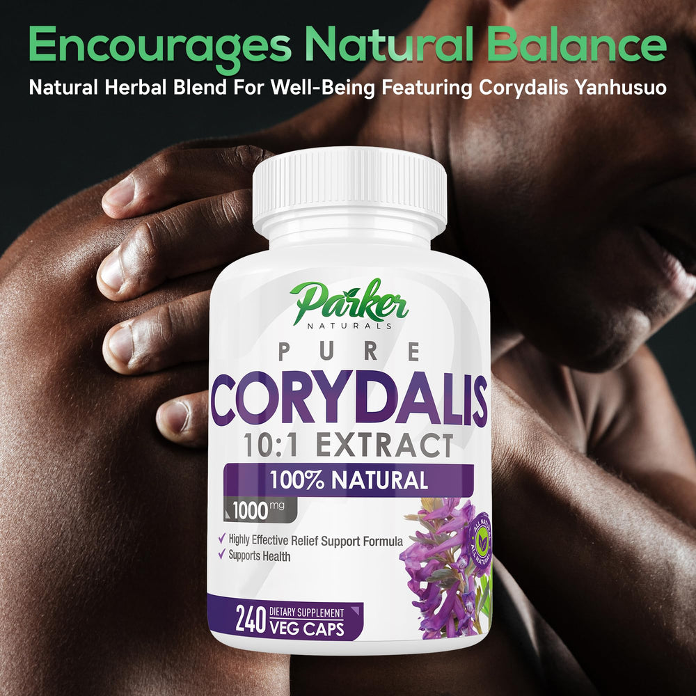 Parker Naturals Corydalis Yanhusuo extract close-up highlights premium plant-based quality