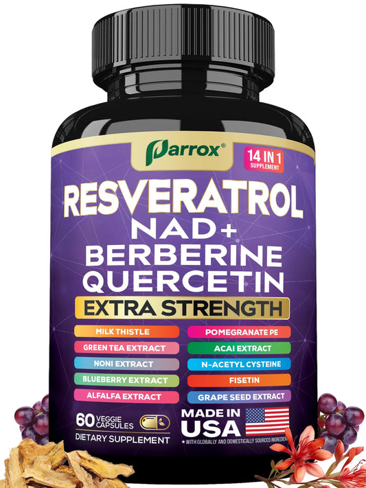 Parrox 14-in-1 bottle with capsules for daily wellness