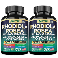Parrox 8-in-1 adaptogen capsules on a bottle, suggesting daily wellness support