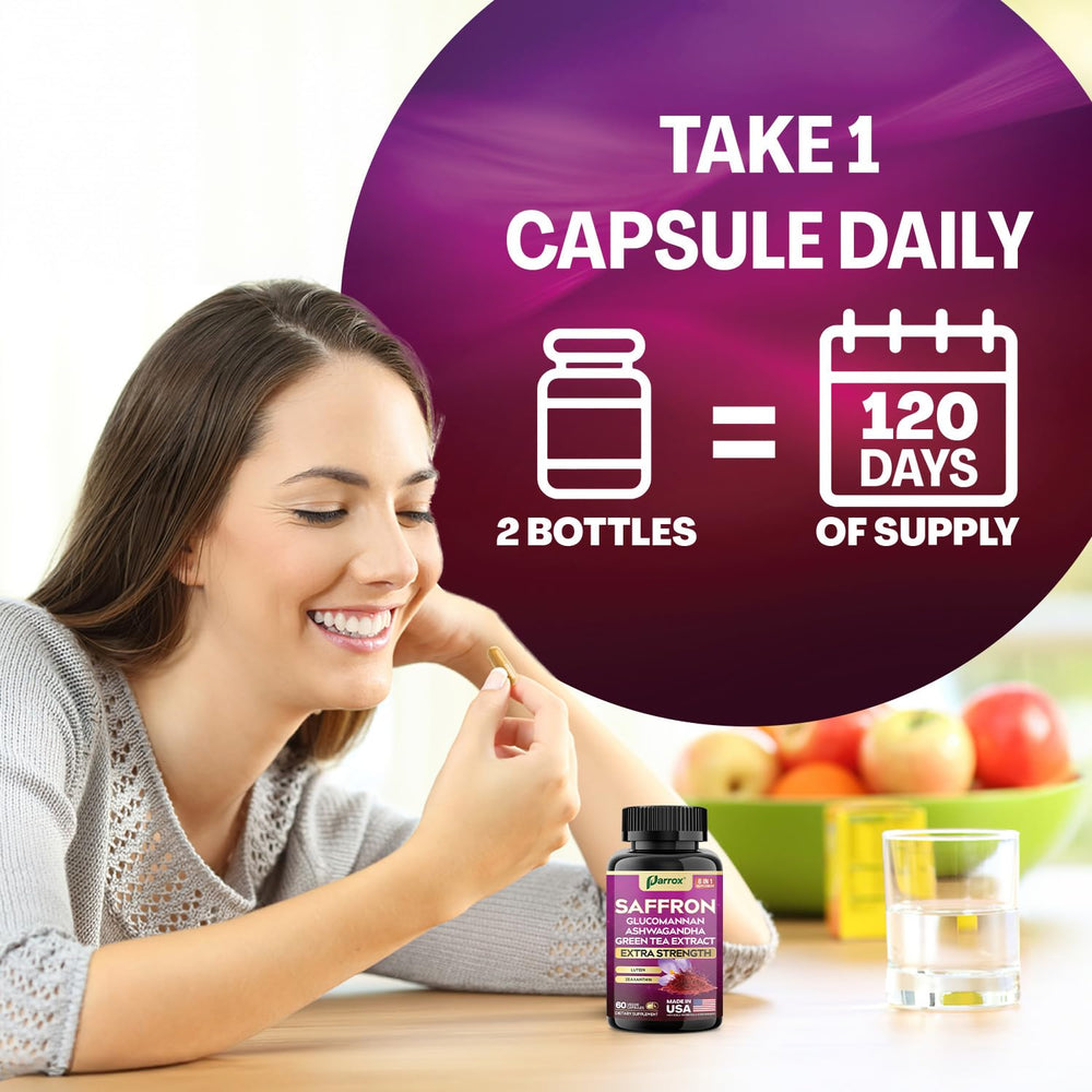 Parrox ashwagandha capsules pair with adaptogens to support balanced mood and focus.