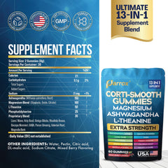 Parrox Corti-Smooth bottle back showing supplement details and ingredients
