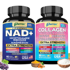 Parrox Forever Young Set bottle with liposomal NAD for daily vitality