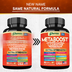 Parrox GLP-1 Booster bottle label close-up highlights vegan, non-GMO ingredients.