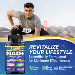 Parrox NAD+ magnesium complex capsule highlights mineral balance for energy and resilience.