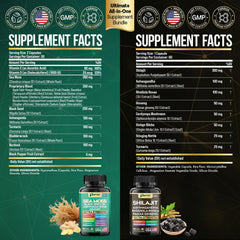 Parrox Shilajit bottle with 60 capsules for energy support.
